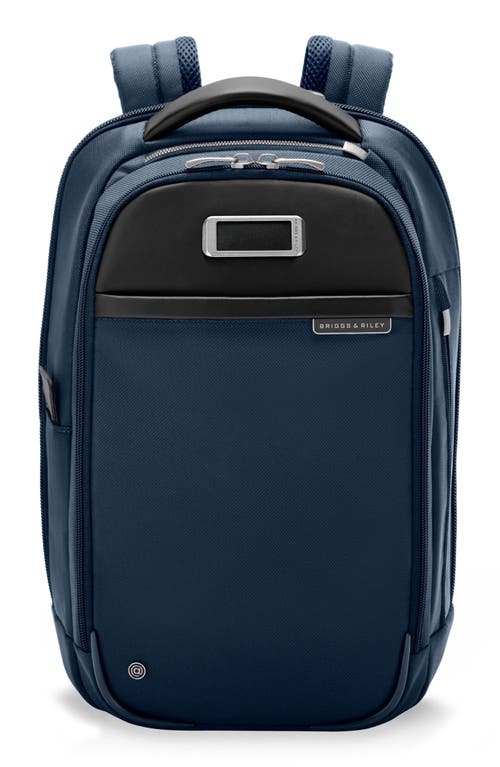 Briggs & Riley Work Slim Backpack In Navy