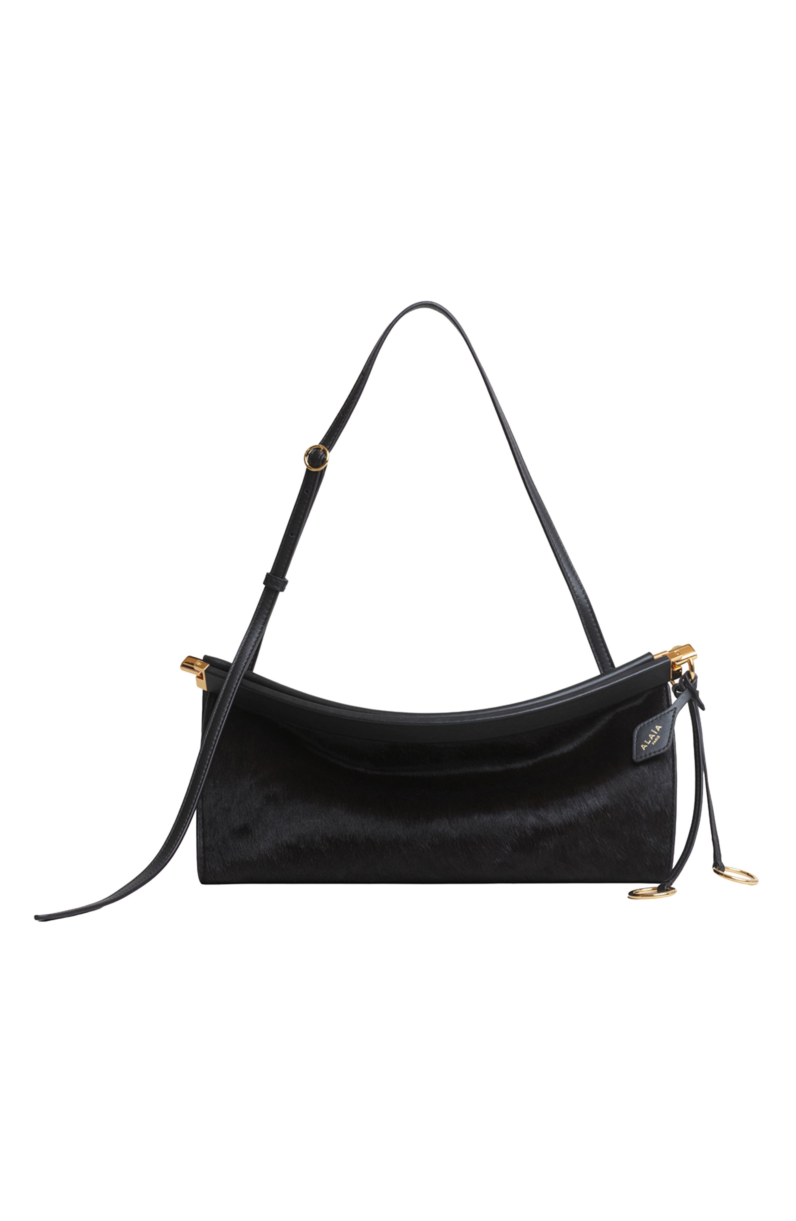 Click M EW Genuine Calf Hair Shoulder Bag, Main, color, CHOCOLAT 719