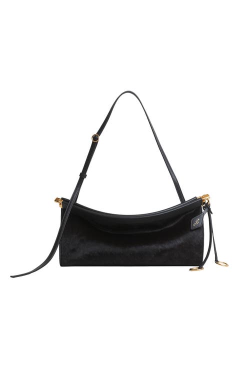 Click M EW Genuine Calf Hair Shoulder Bag