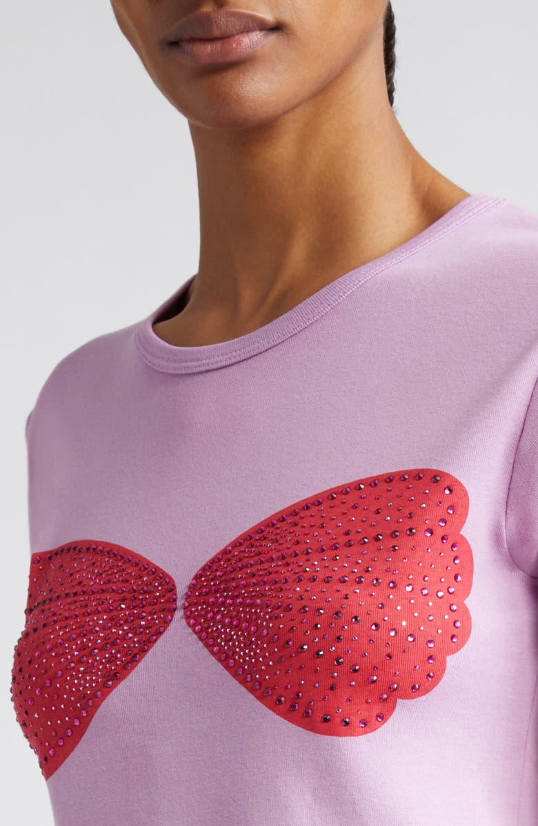 Marshall Columbia x Disney 'The Little Mermaid' Rhinestone Seashell Cotton Baby Tee, Alternate, color, Baby Pink