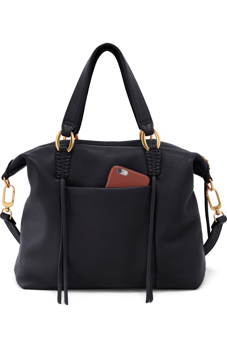 HOBO Harley Leather Satchel, Alternate, color, Black