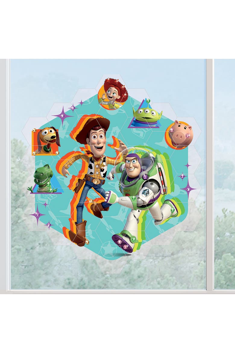 The Toy Story 41 Piece Window Art Mosaic Clings, Alternate, color, Multicolored