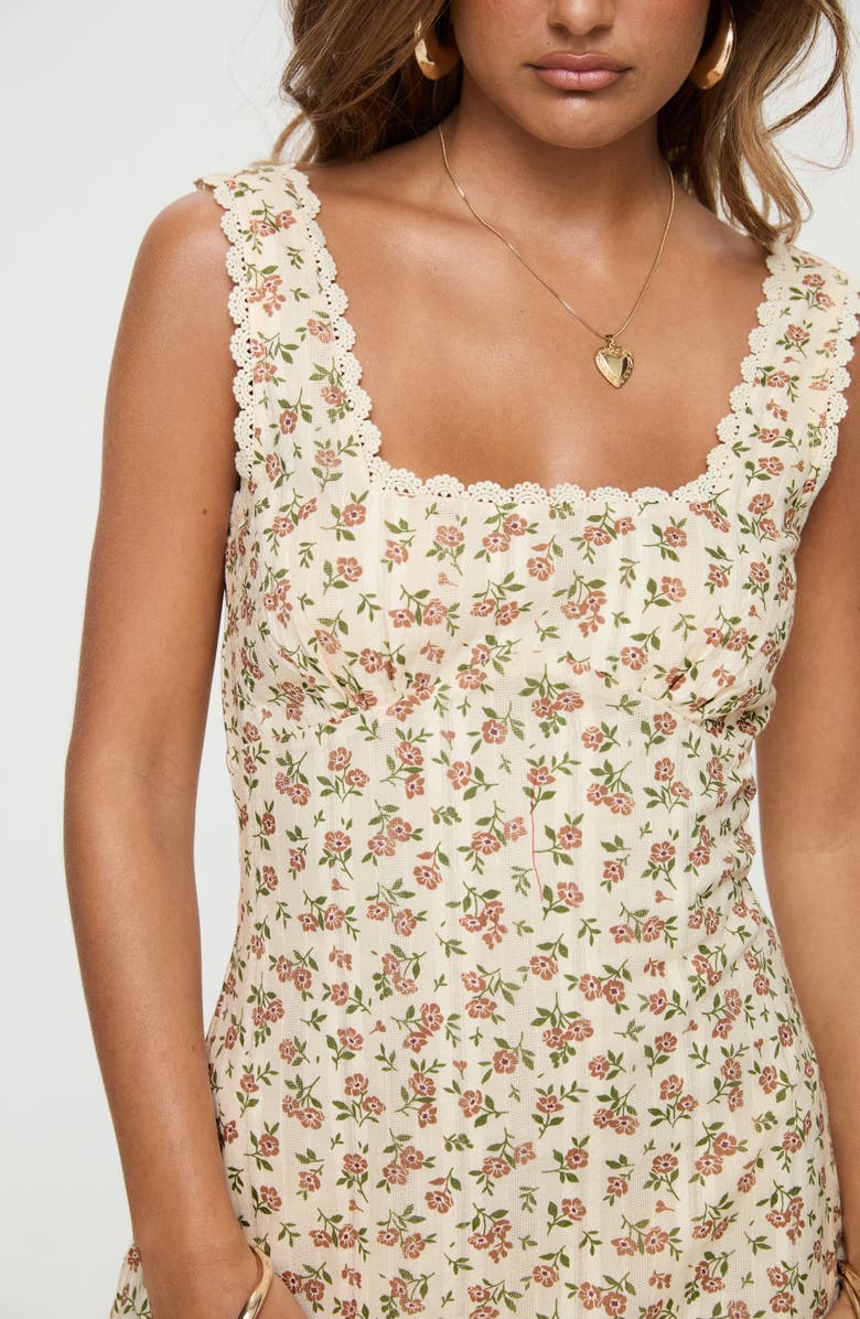 Princess Polly Dasha Floral Cotton Fit & Flare Minidress, Alternate, color, Floral / Multi