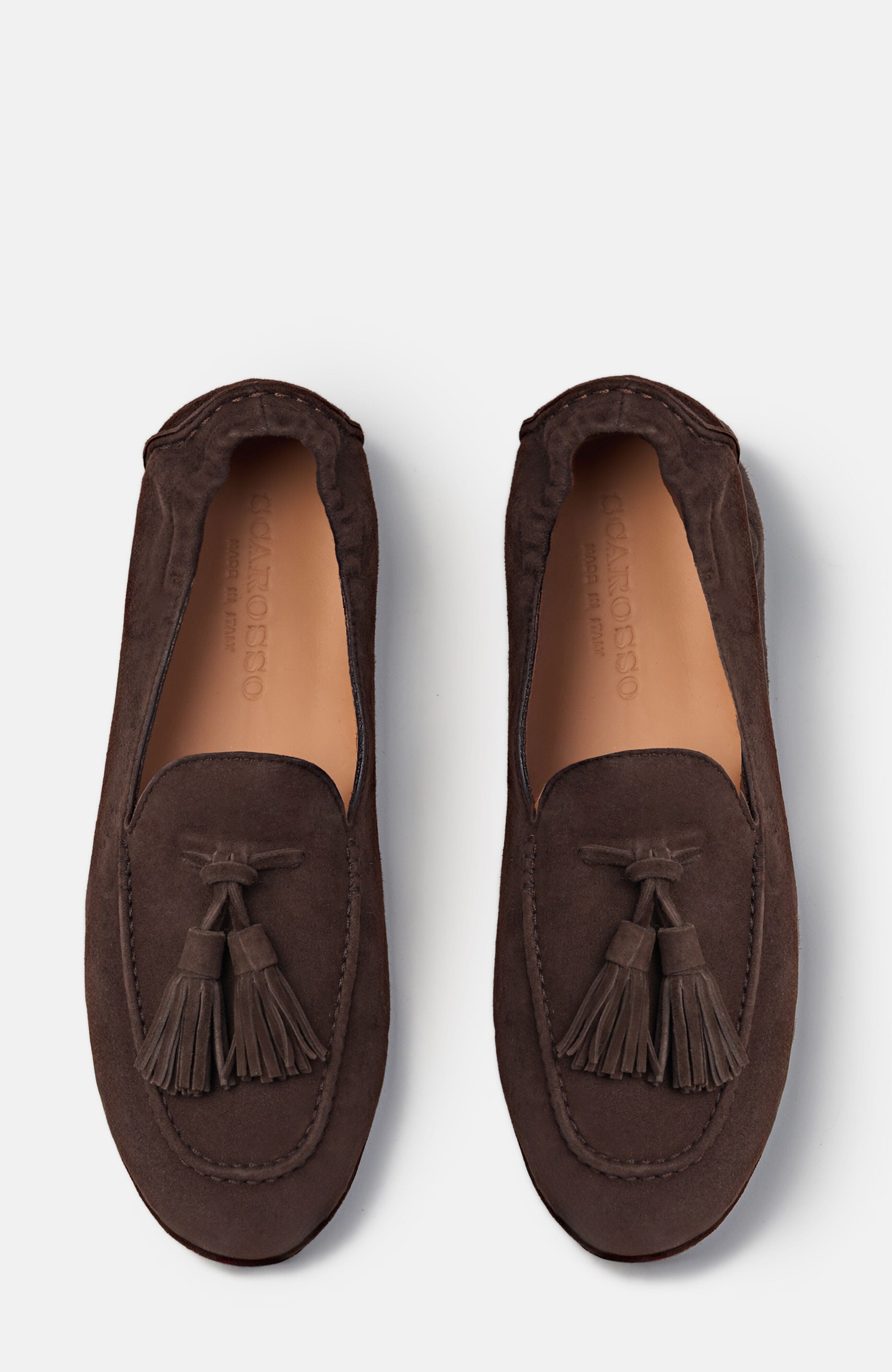 SCAROSSO Anais Loafers, Alternate, color, Brown - Suede