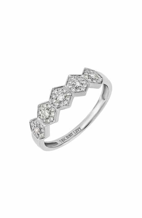 Bony Levy 18K White Gold Pave Diamond Stackable Ring - 0.25ct.