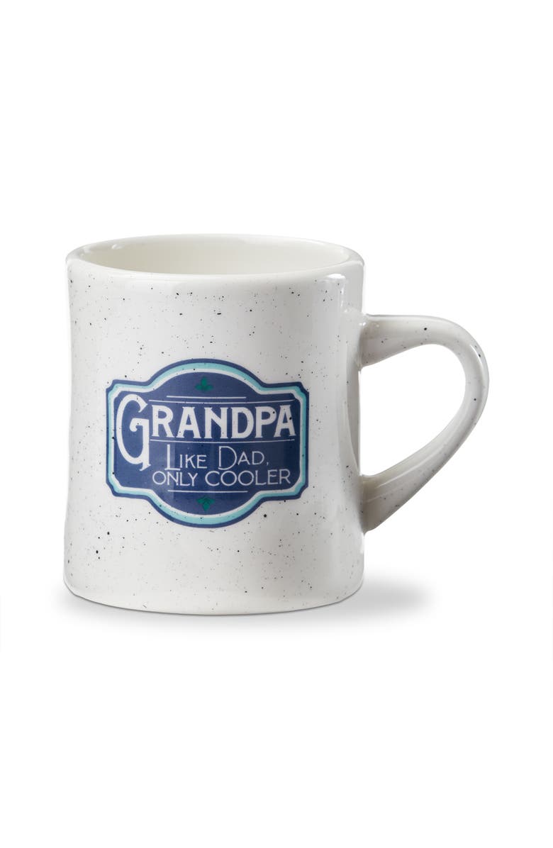 tag Grandpa Like Dad Only Cooler Blue Multi Earthenware Mug 12 oz, Main, color, Blue