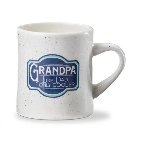 Grandpa Like Dad Only Cooler Blue Multi Earthenware Mug 12 oz