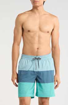 Colorblocked Volley Swim Trunks