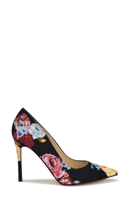 Nine West Fresh Pointed Toe Pump In Black Floral