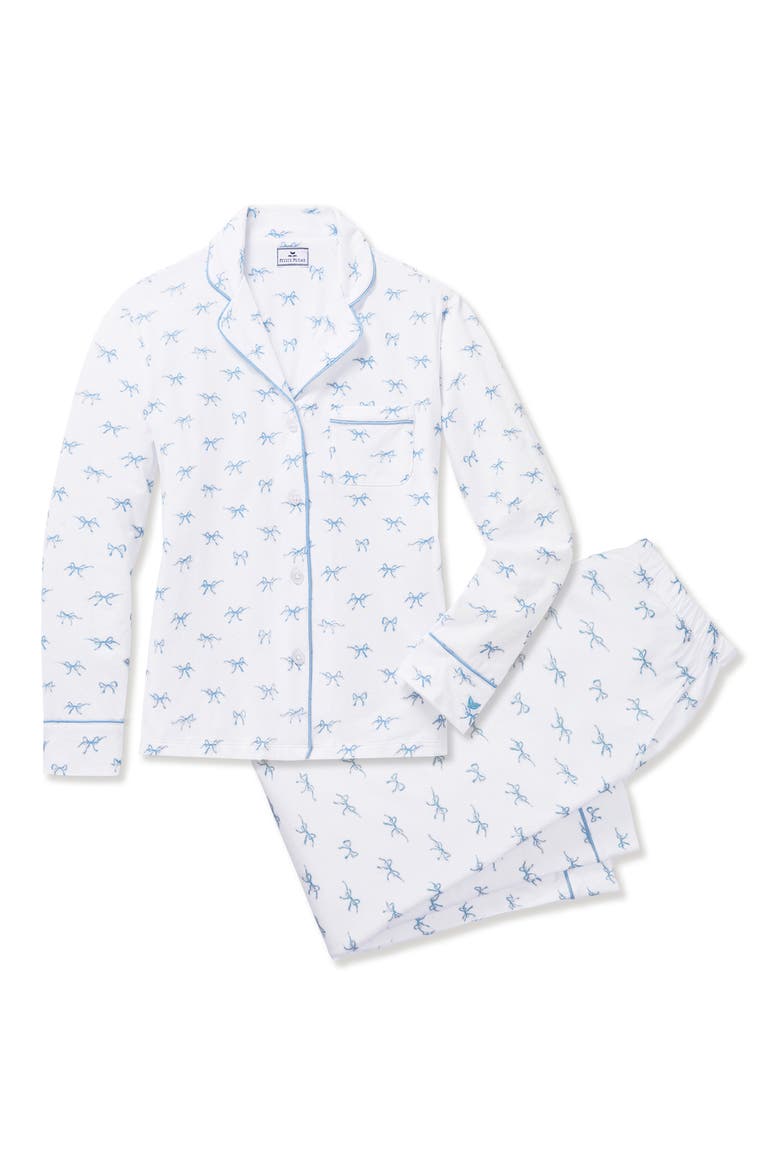 Bows Classic Pima Cotton Pajamas, Alternate, color, WHITE