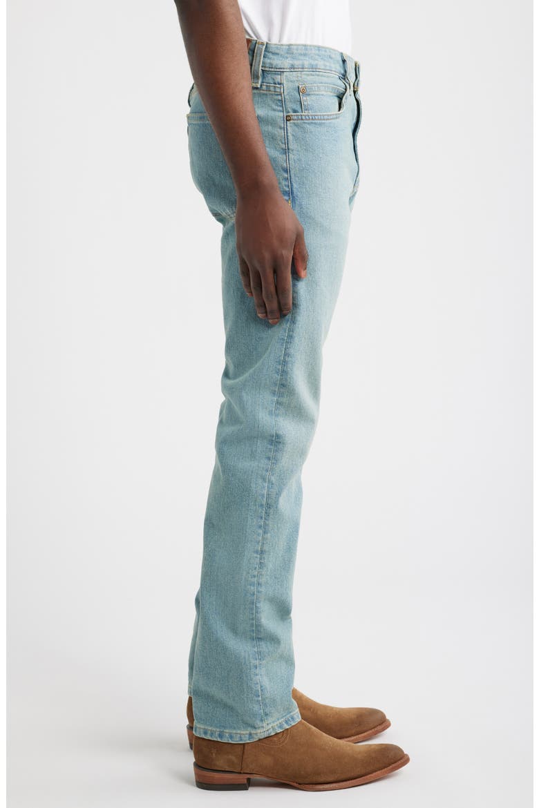 Slim Straight Stretch Denim Jeans, Alternate, color, LIGHT STONE WASH