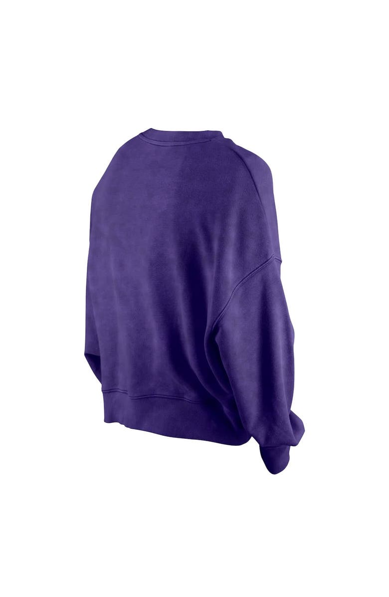 New Era Women's New Era Purple Minnesota Vikings Throwback Boxy Sweatshirt, Alternate, color,