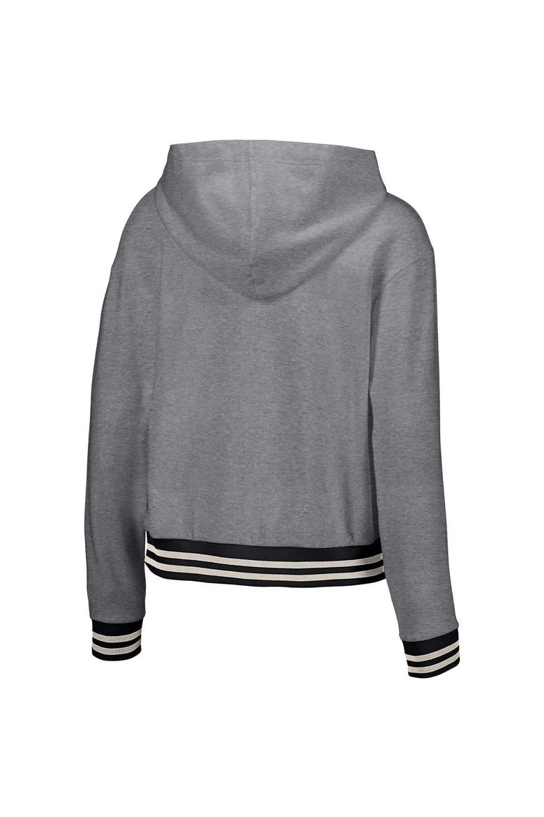 Women's Lusso  Gray San Francisco Giants Magnolia Tri-Blend Quarter-Zip Hoodie, Alternate, color, Gray