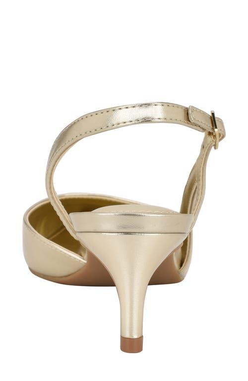 Calvin Klein Slingback Kitten Heel Pump In Platino
