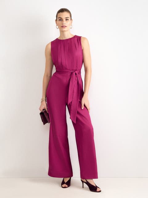 Janine Pleat Detail Jumpsuit