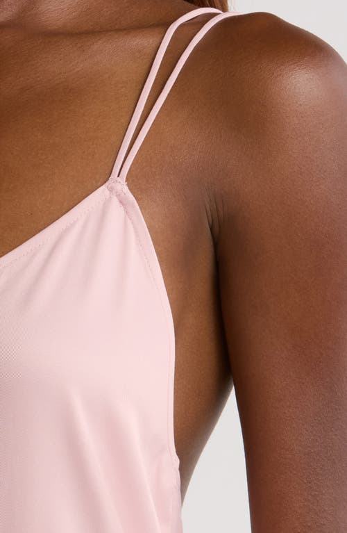 Nordstrom Midnight Lace Trim Satin Chemise In Pink