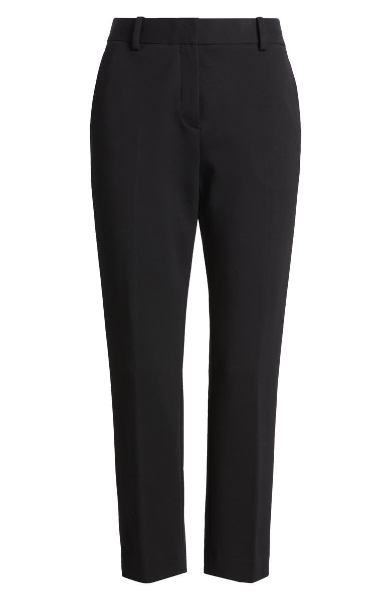 Theory Treeca Ponte Crop Pants, Alternate, color, Black