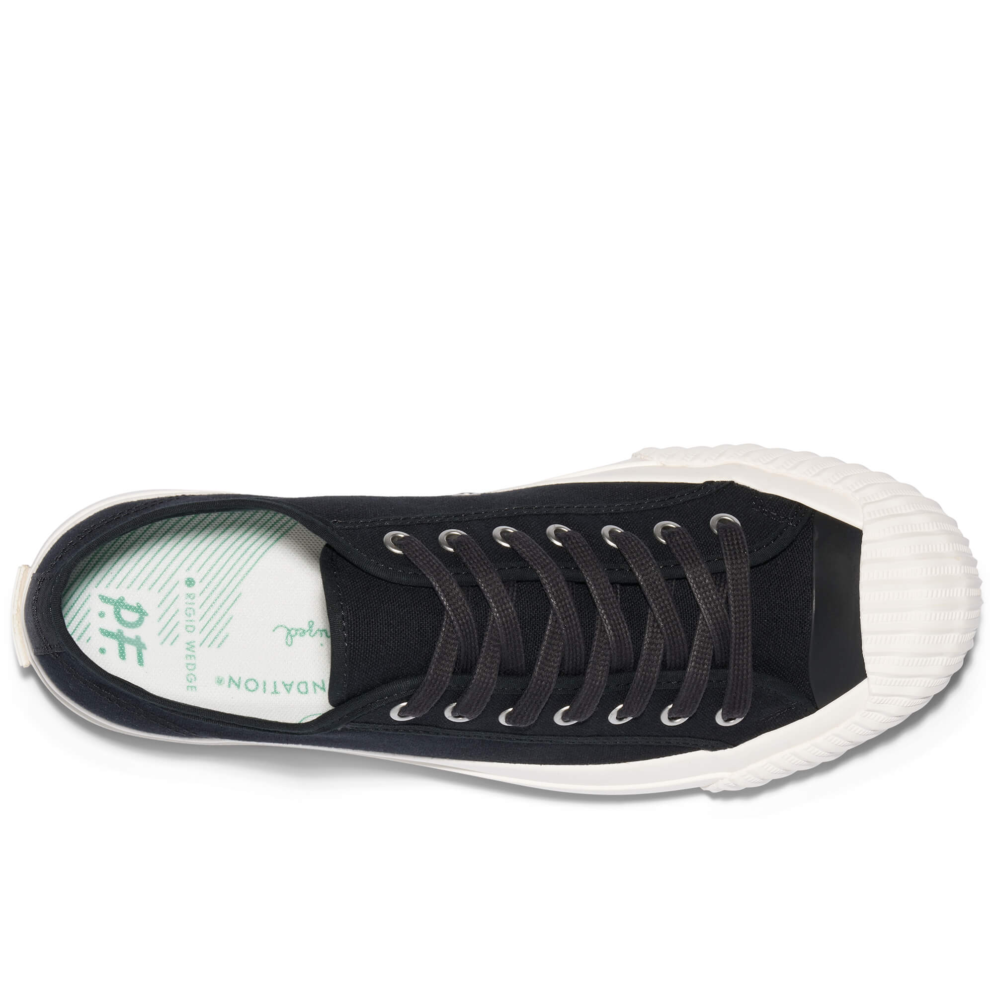 P.F. Flyers Grounder Low-Top Sneaker, Alternate, color, Black-Sea Salt