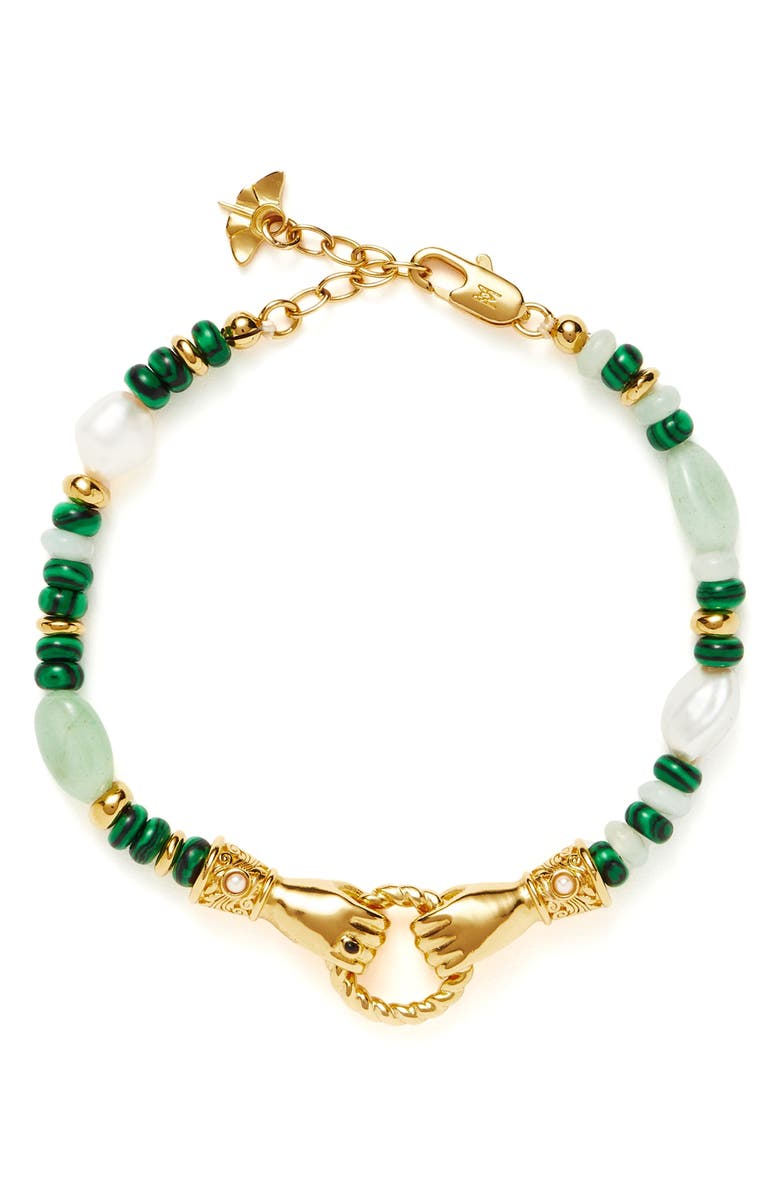 Missoma x Harris Reed In Good Hands Beaded Charm Bracelet, Main, color, 