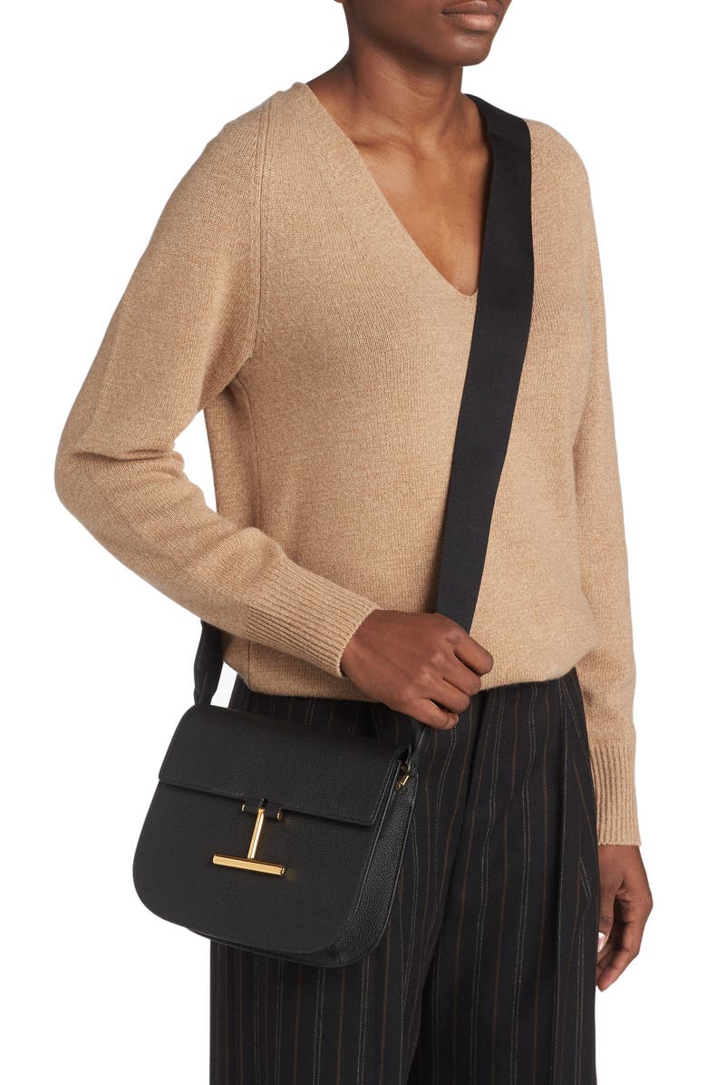 TOM FORD Mini Tara Grained Leather Crossbody Bag, Alternate, color,