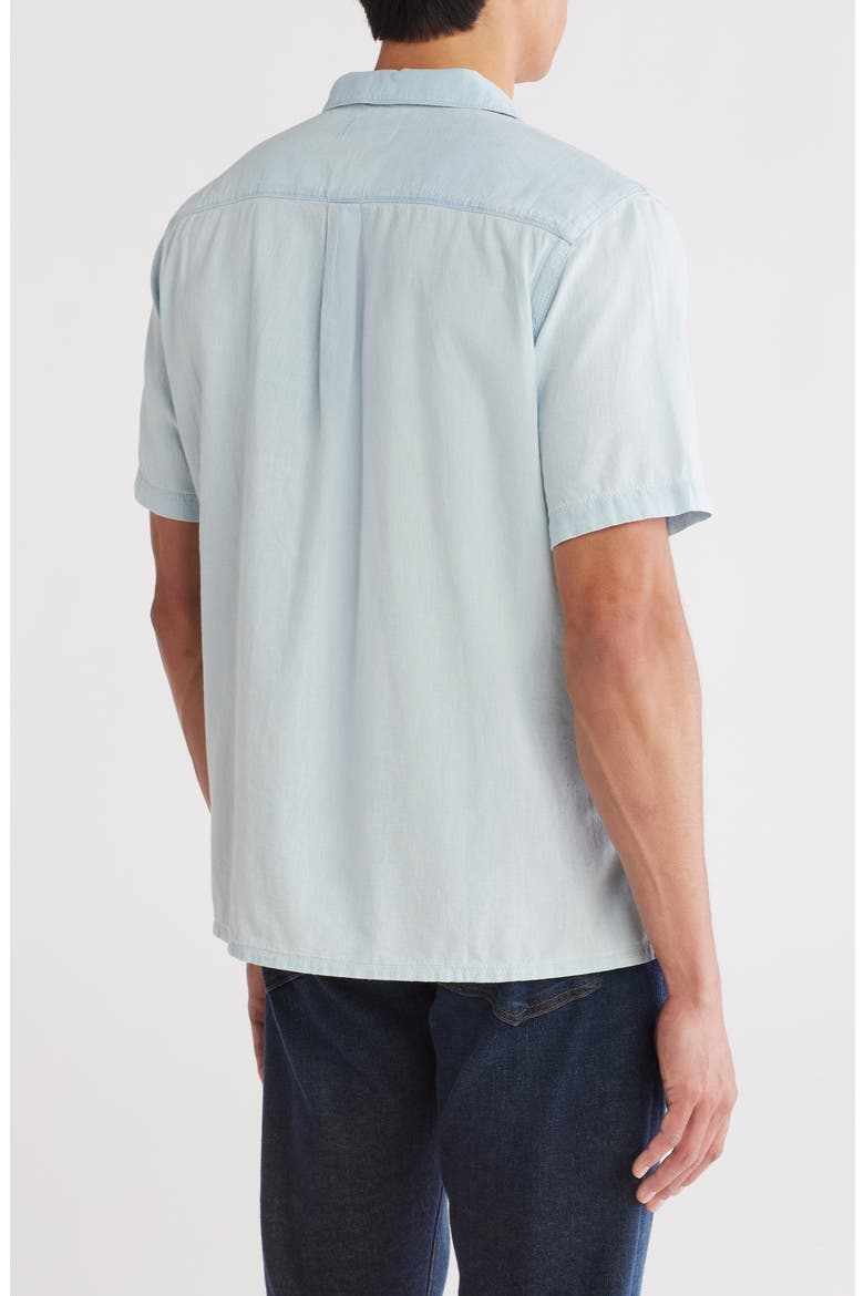 Chambray Camp Collar Shirt, Alternate, color, HERALD