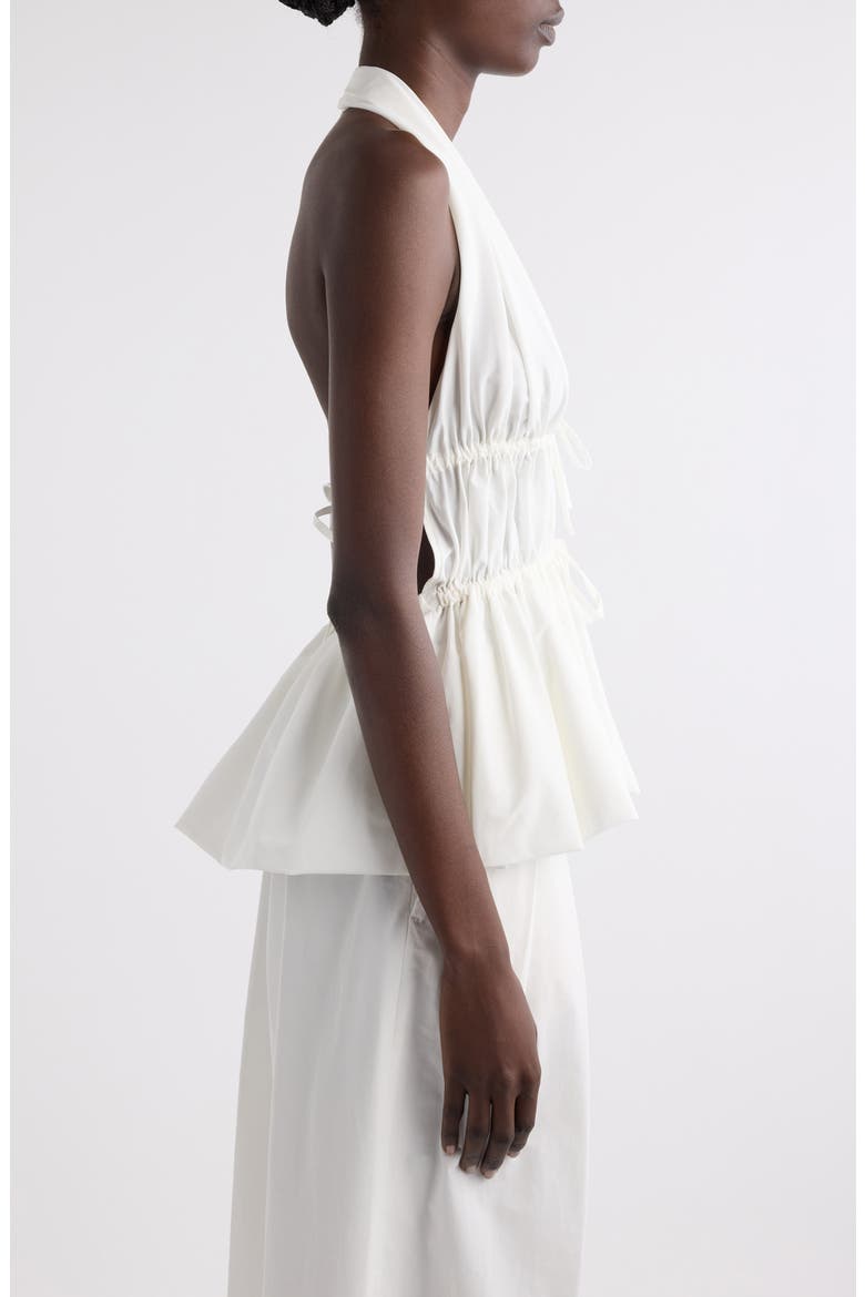 Ceana Ruched Halter Top, Alternate, color, WHITE
