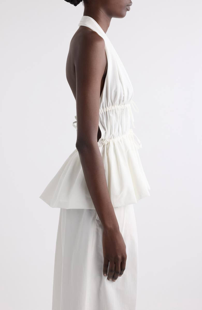 Dries Van Noten Ceana Ruched Halter Top, Alternate, color, White