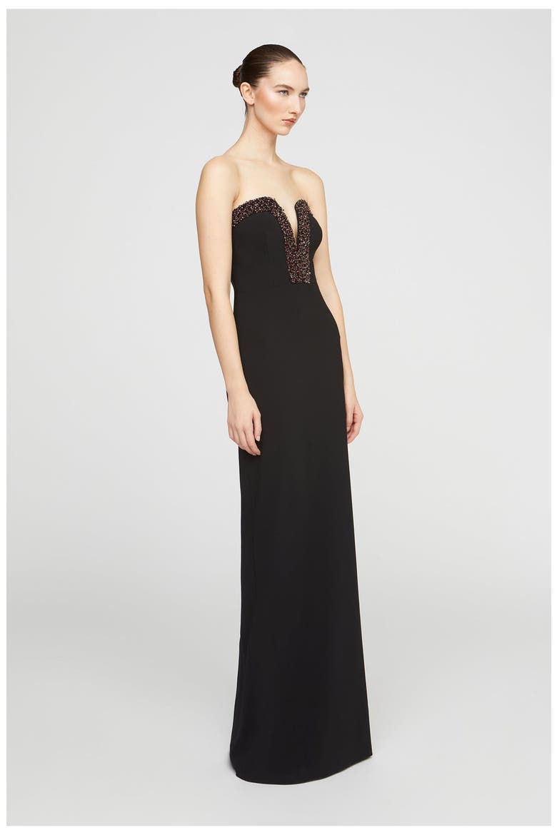 Ila Crepe Gown, Alternate, color, Black