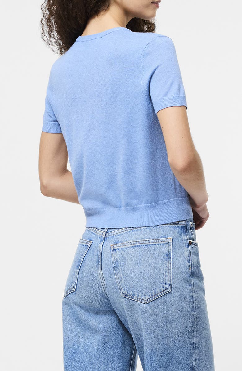 French Connection Nola Short Sleeve Sweater, Alternate, color, Thistle Blue