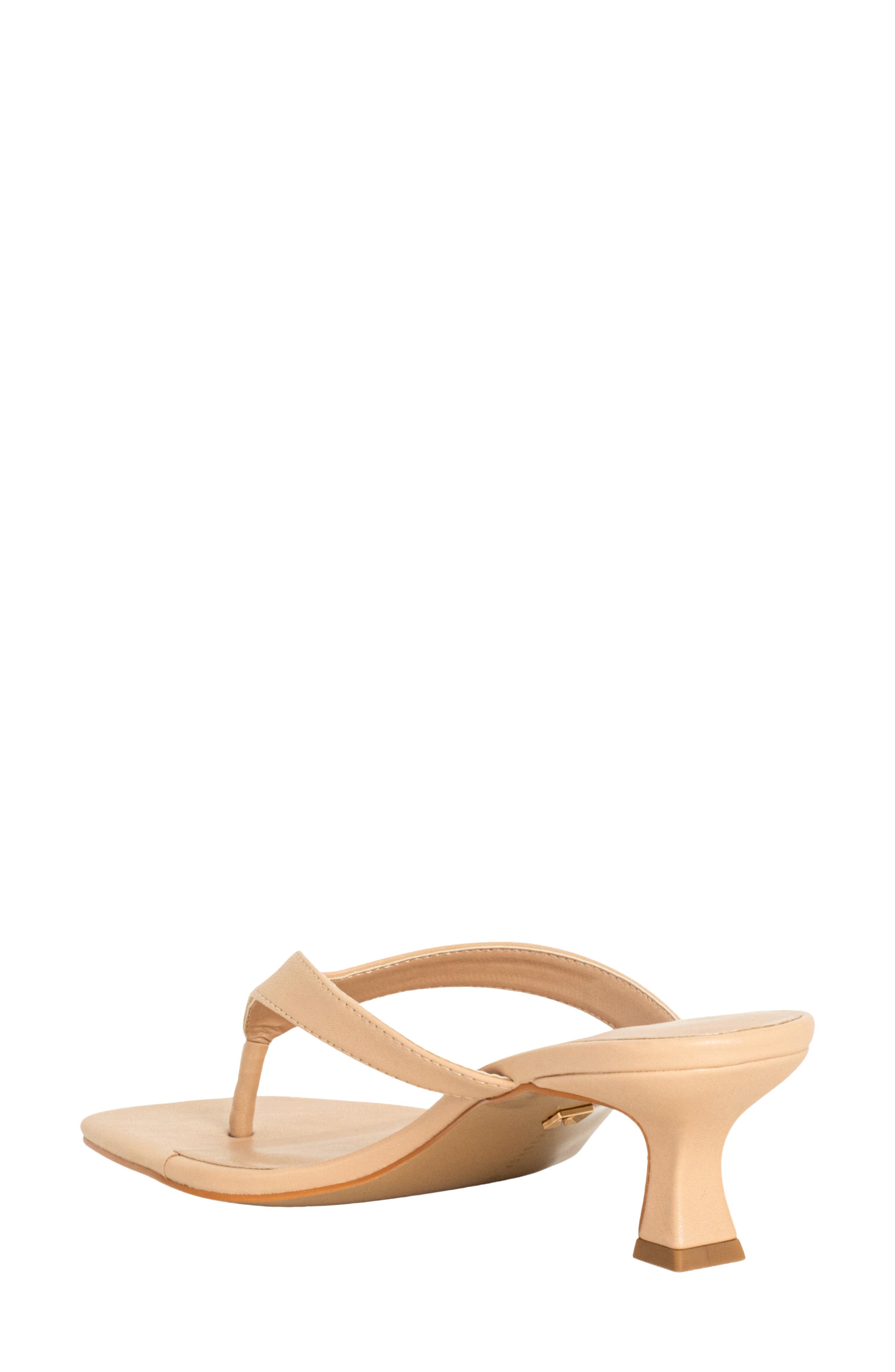 Franny Kitten Heel Flip Flop, Alternate, color, BEIGE