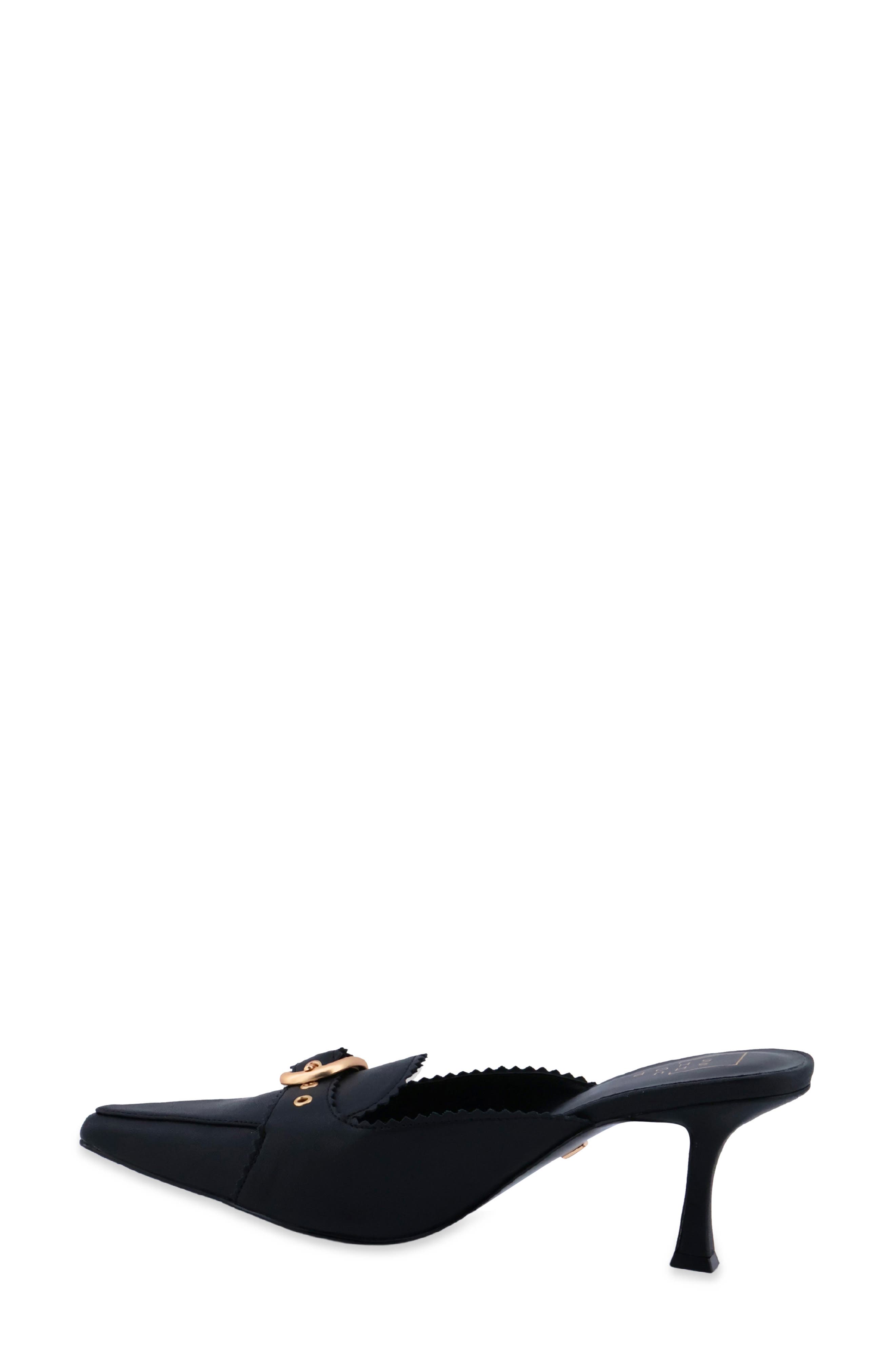 Natasha Pointed Toe Mule, Alternate, color, BLACK