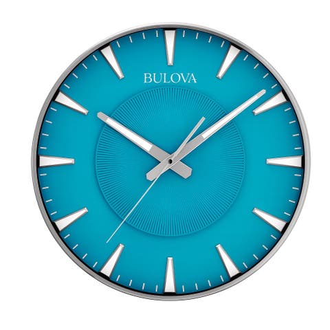 Medallion Wall Clock, Blue Dial