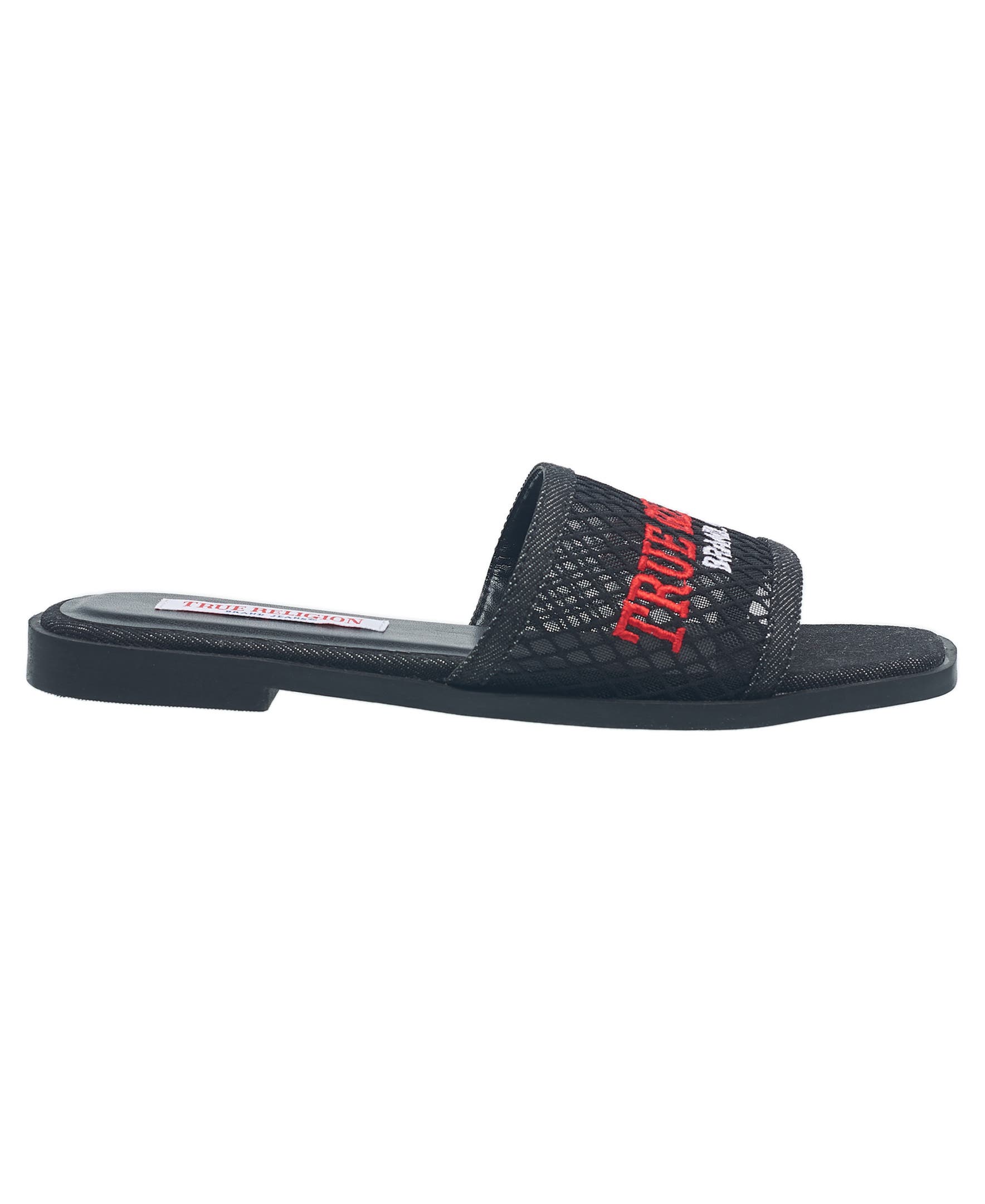 True Religion Brat Mesh Slip on Sandal, Alternate, color, Black