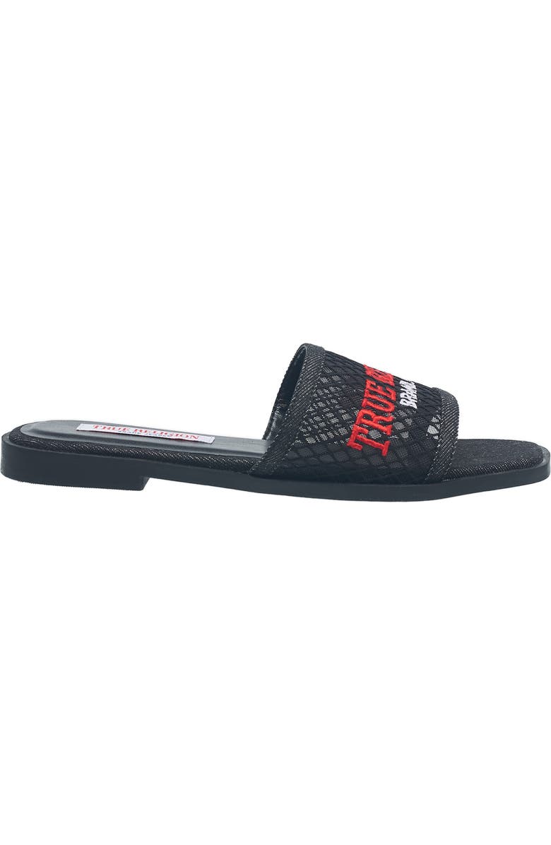 True Religion Brat Mesh Slip on Sandal, Alternate, color, Black
