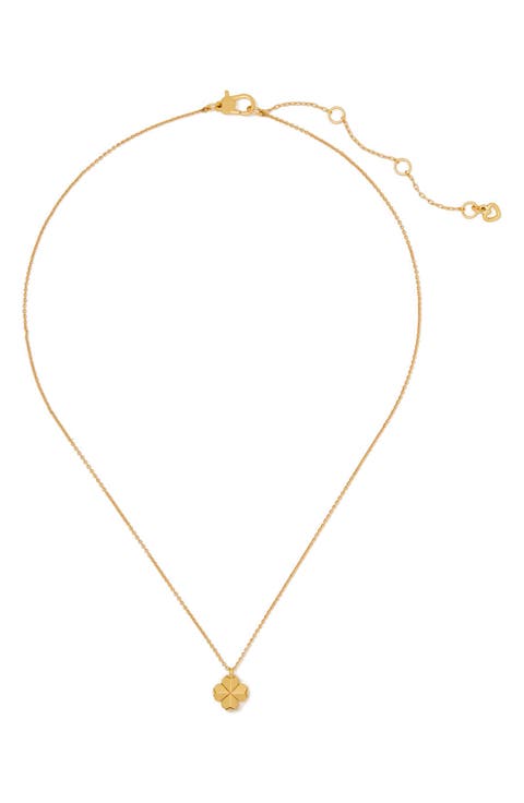 mini spade flower pendant necklace