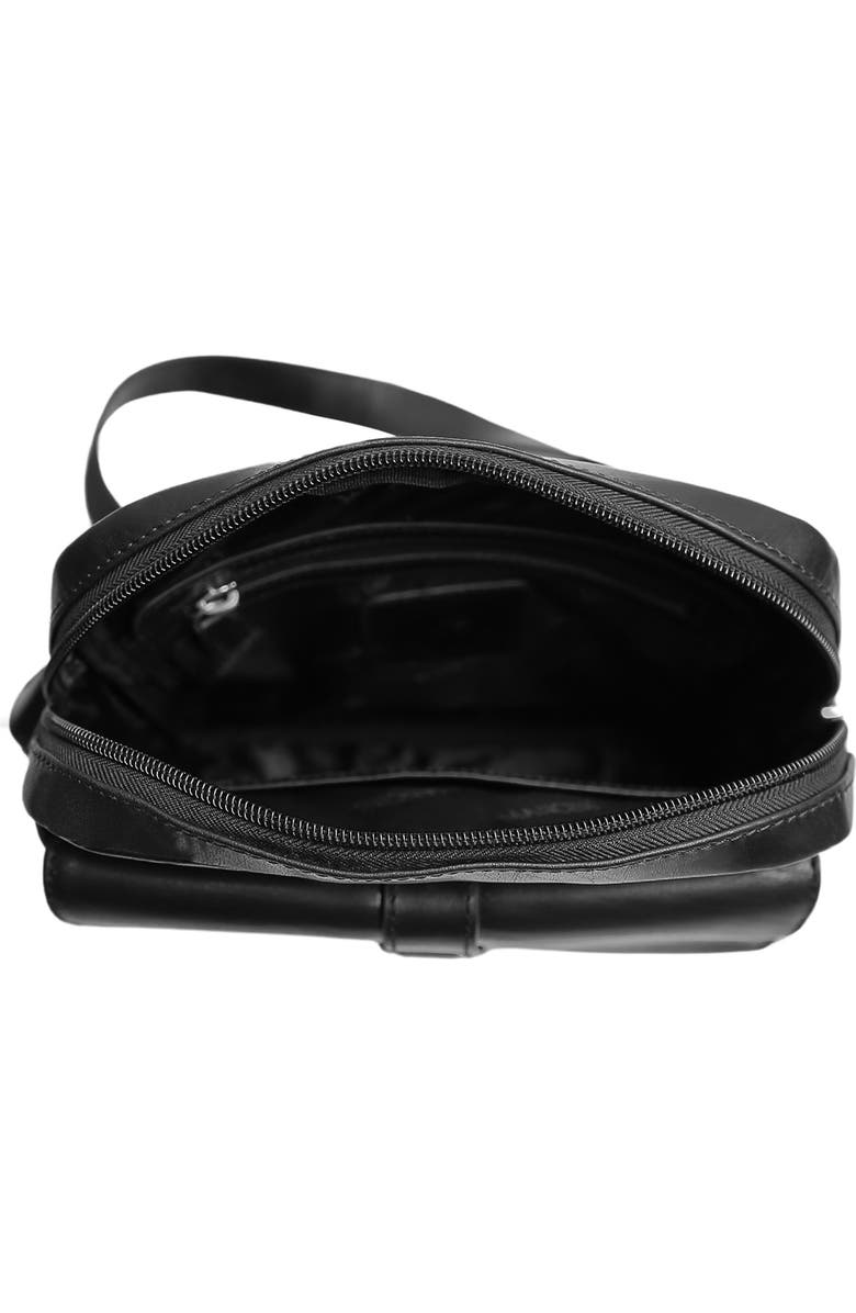 Mancini Buffalo Collection Leather Crossbody Bag, Alternate, color, Black