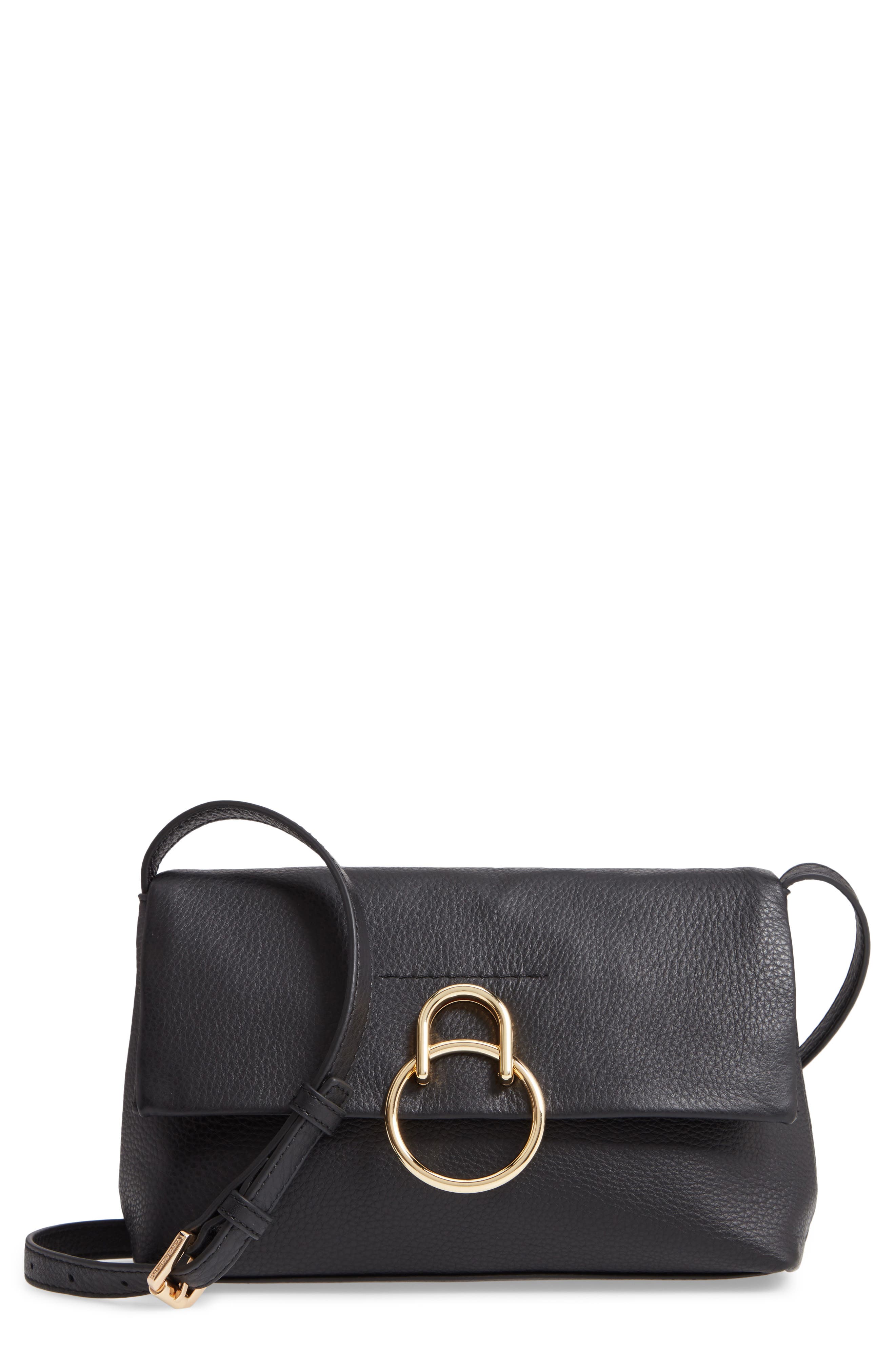 Vince Camuto Plum Leather Crossbody Bag, Main, color, 