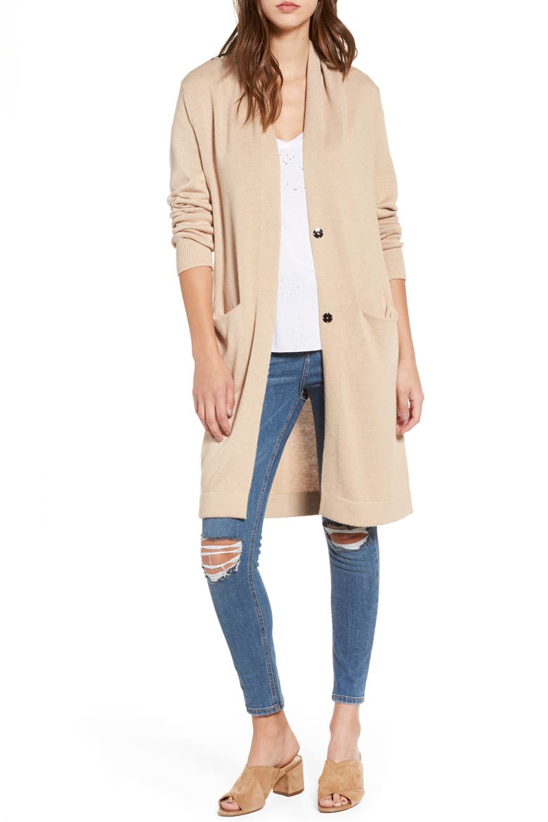 Shawl Collar Cardigan, Main, color, TAN NOMAD