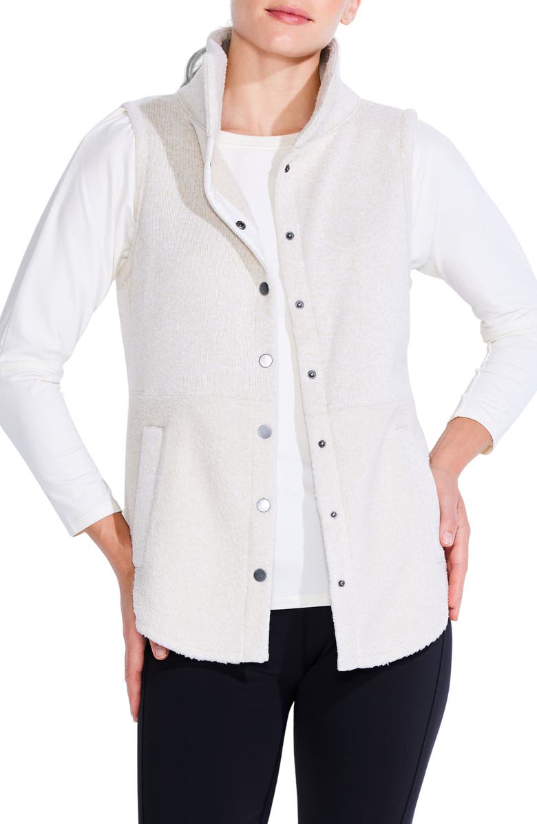 NZ ACTIVE by NIC+ZOE Fleece Knit Vest, Main, color, 