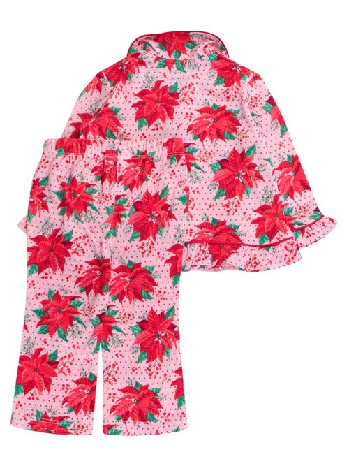 Rufflebutts Holiday Ruffle Flare Pajama Set In Red
