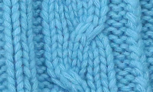 Portolano Chunky Cable Knit Scarf In Blue