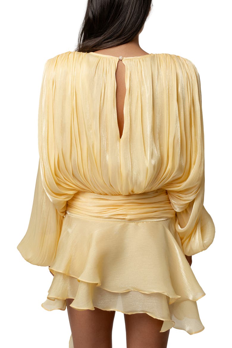Pure Glow Long Sleeve Minidress, Alternate, color, YELLOW