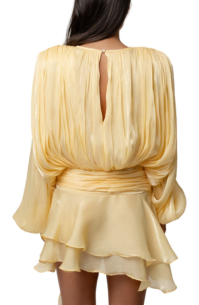 JLUXLABEL Pure Glow Long Sleeve Minidress, Alternate, color, Yellow