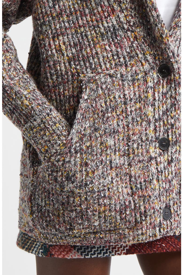 Oversize Wool Blend, Alternate, color, MULTICOLOR YELLOW RED BLACK
