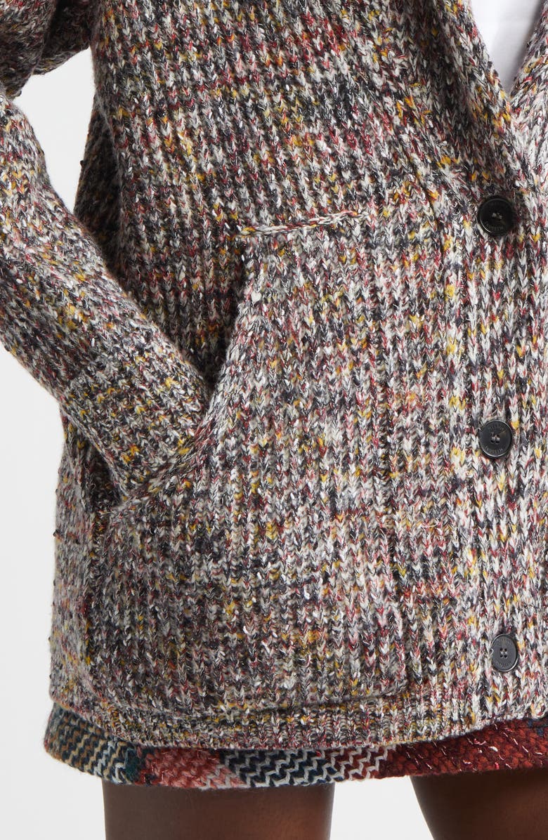 Missoni Oversize Wool Blend, Alternate, color, Multicolor Yellow Red Black