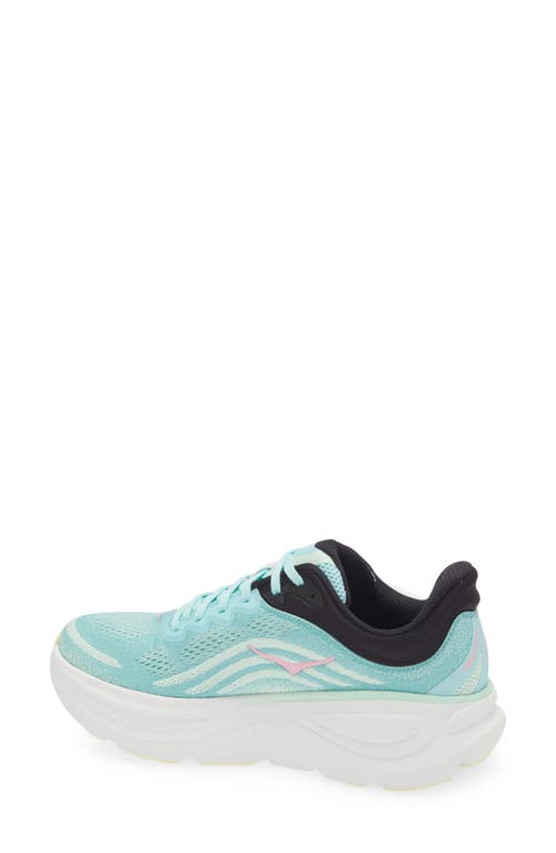 Hoka Bondi 9 Running Shoe In Blue Spark/mint Fluorite