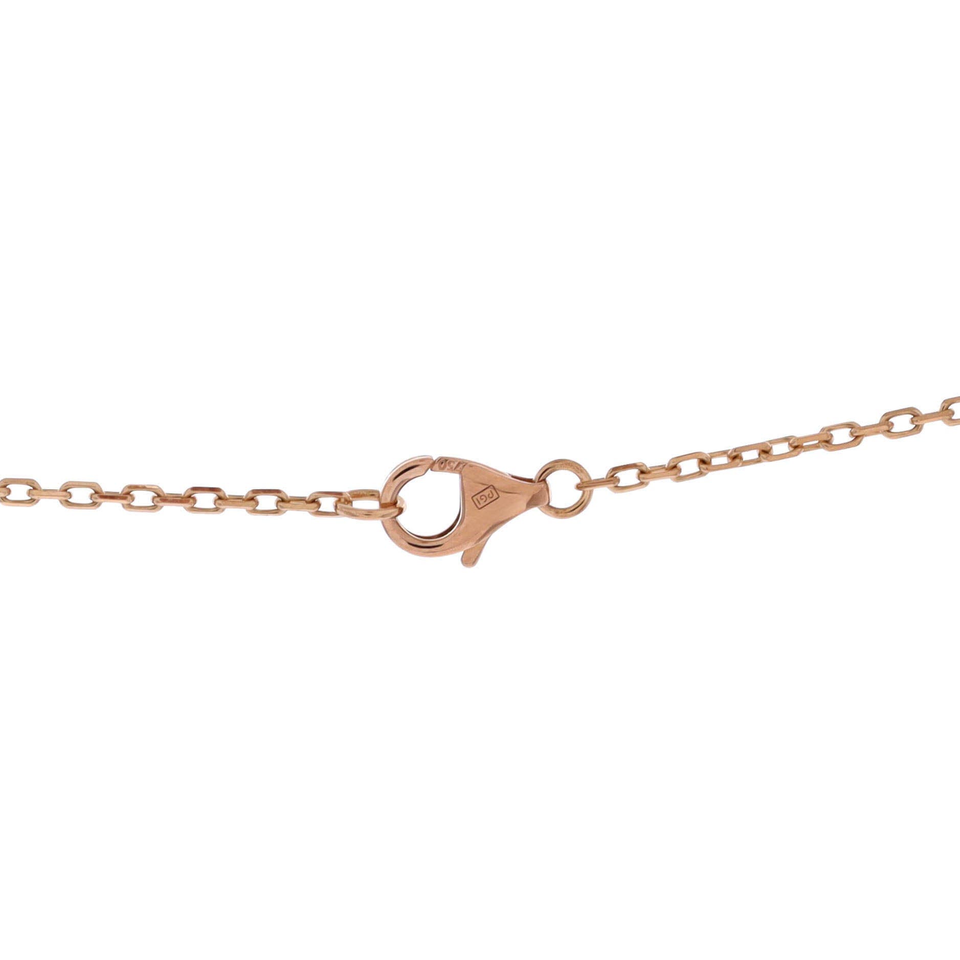 Love Interlocking Pave Necklace 18K Rose Gold and Diamonds, Alternate, color, Metallic Gold