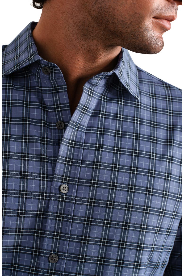 State of Mind Slim Fit Plaid Performance Shirt, Alternate, color, VINTAGE INDIGO PLAID