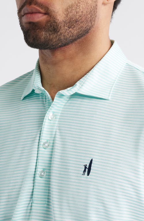 Johnnie-o Dru Stripe Performance Polo In Blue