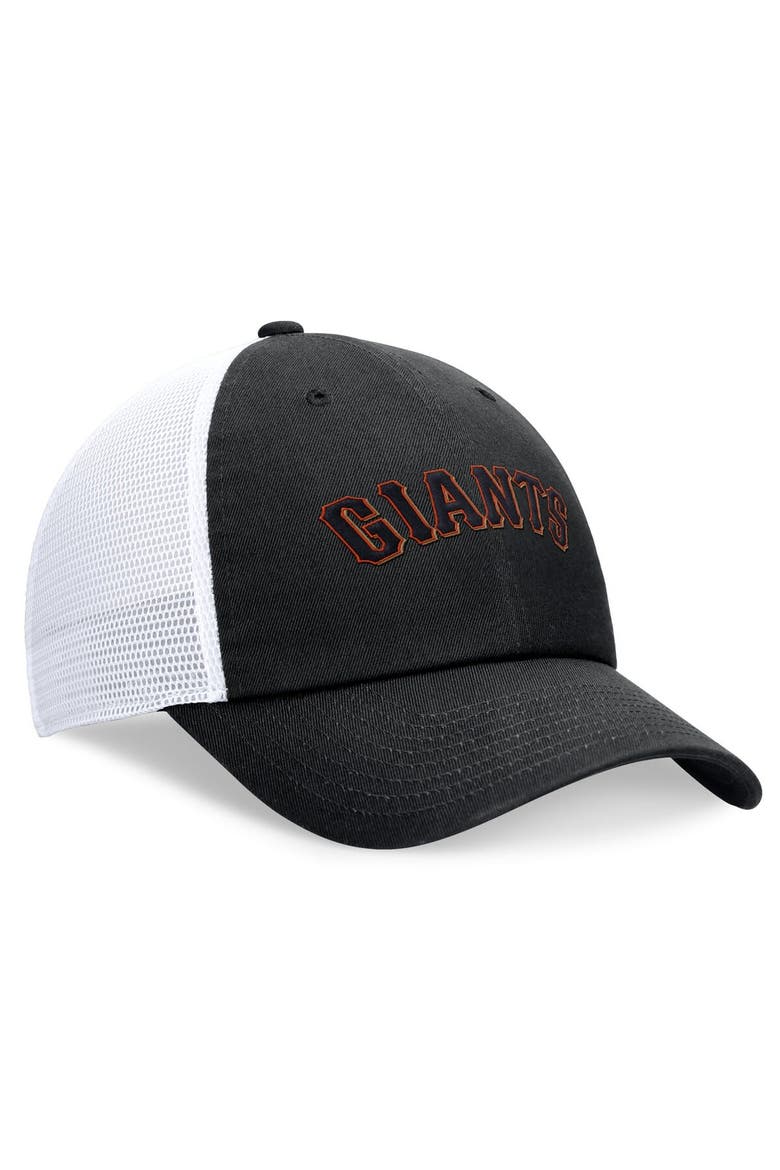 Men's Nike Black San Francisco Giants Evergreen Wordmark Trucker Adjustable Hat, Alternate, color, Black